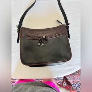 Brighton Black and Brown Shoulder Bag